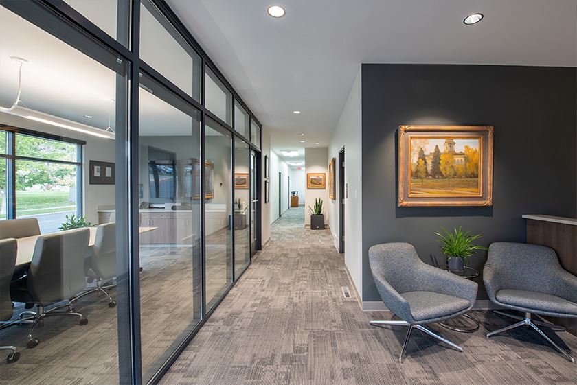 hallway of offices