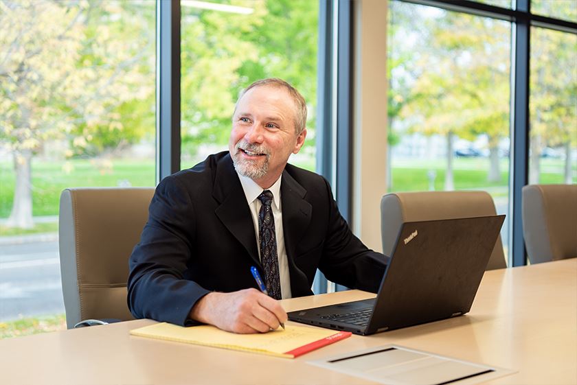 Joseph Cosgrove in the conference room